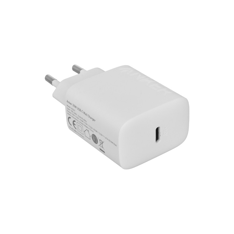 شارژر دیواری ANKER مدل B2347G21 با تکنولوژی PD 20W به همراه کابل شارژ Type-C To Type-C - سفید (گارانتی 18ماهه حافظه طلایی ایستا)