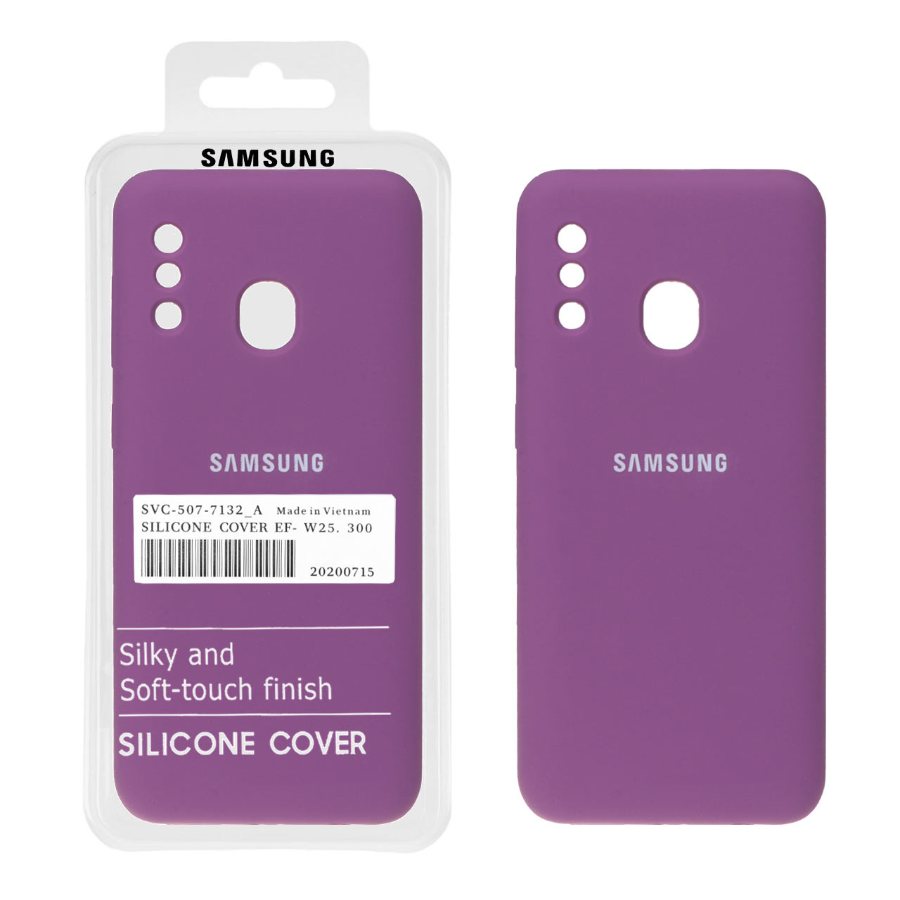 قاب سیلیکونی پاک کنی اورجینال درجه یک Samsung Galaxy A20 / A30 - ارغوانی