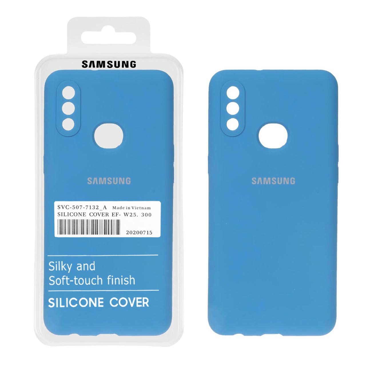 قاب سیلیکونی پاک کنی اورجینال درجه یک Samsung Galaxy A10s - آبی (پک دار)