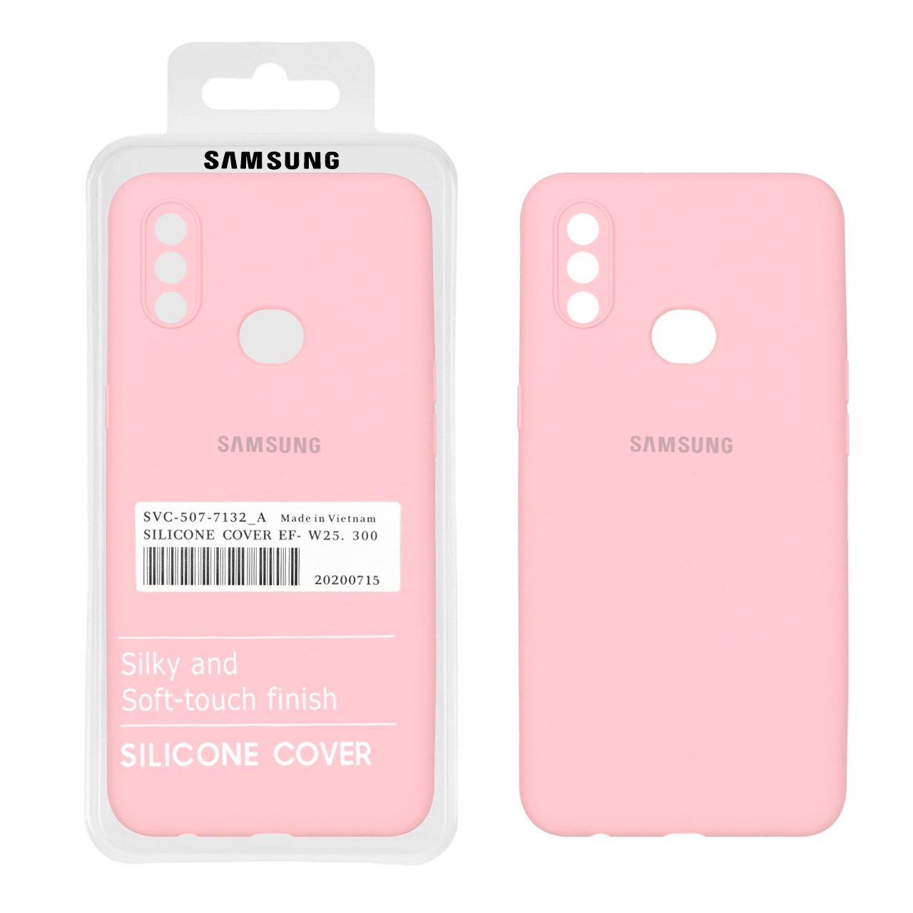 قاب سیلیکونی پاک کنی اورجینال درجه یک Samsung Galaxy A10s / M01s - صورتی (پک دار)
