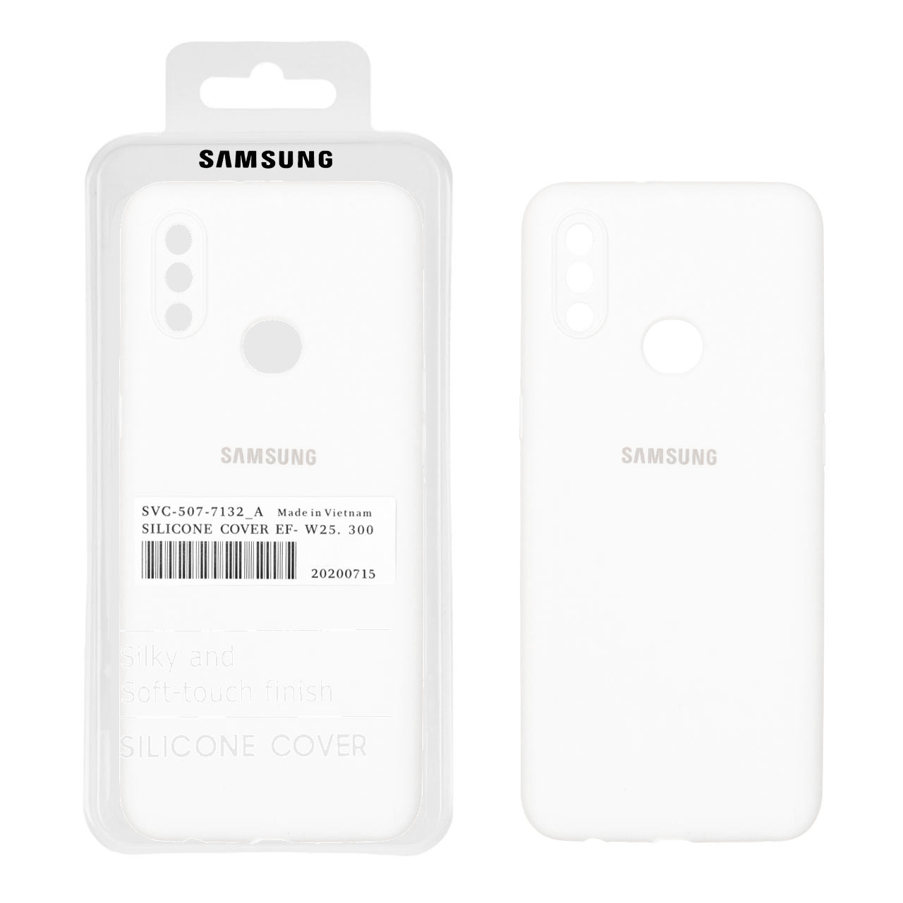 قاب سیلیکونی پاک کنی اورجینال درجه یک Samsung Galaxy A10s / M01s - سفید (پک دار)