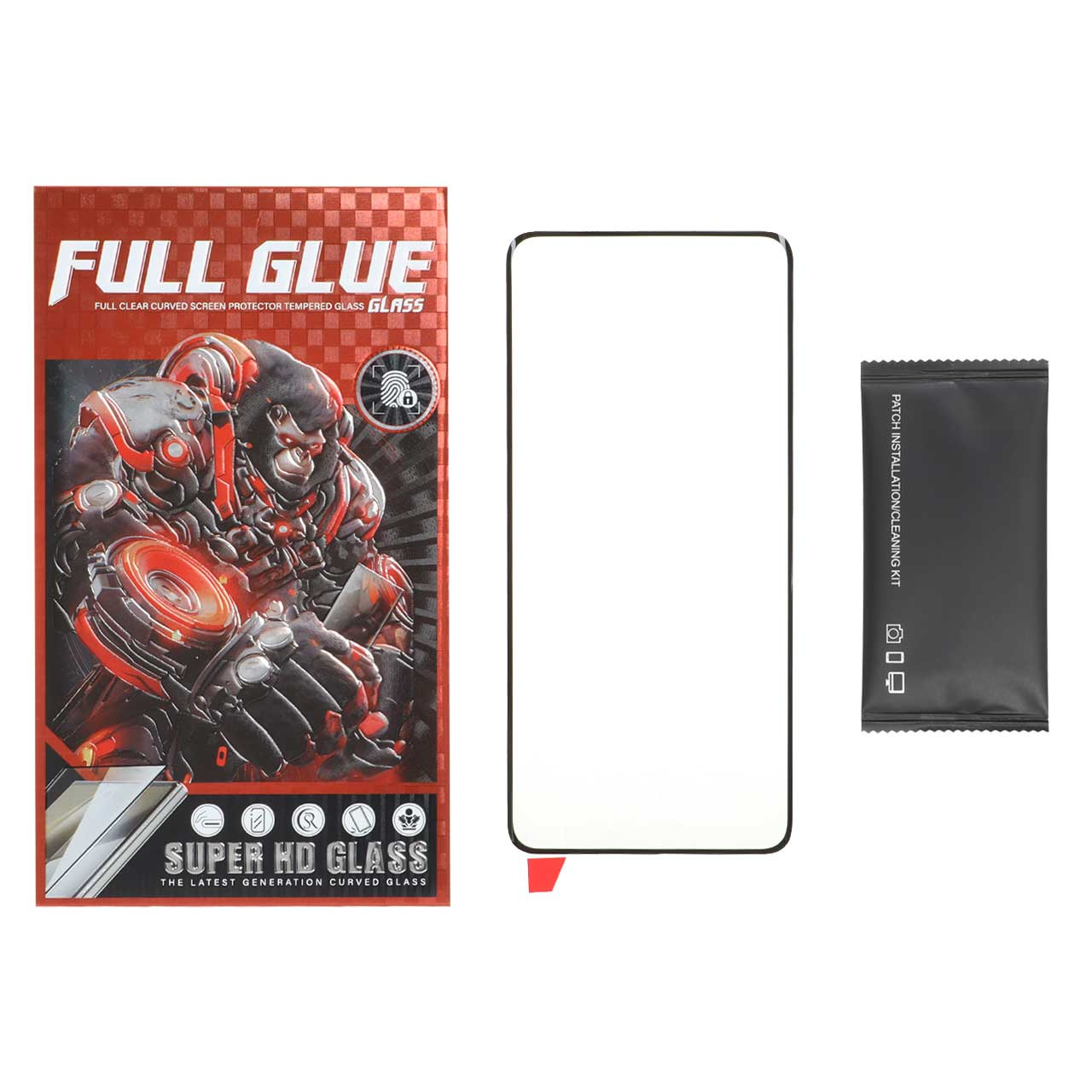 محافظ صفحه نمایش شیشه ای خم فول چسب اورجینال Full Glue Gorilla مدل Xiaomi Redmi Note 14 Pro 4G (پک دار)