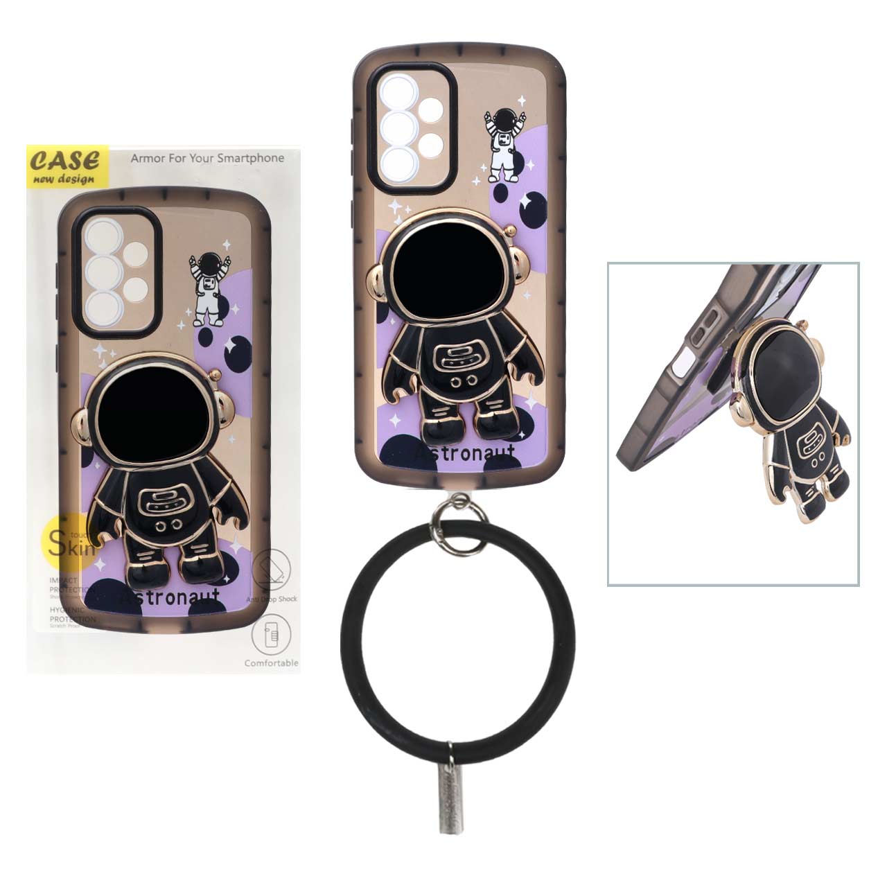 قاب Astronaut هولدردار Samsung A53 - مشکی