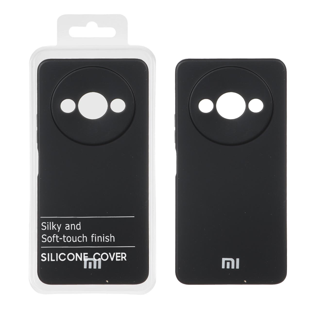 قاب نیو سیلیکون محافظ لنزدار Xiaomi Redmi A3 / A3x / poco C61 - RFF - مشکی