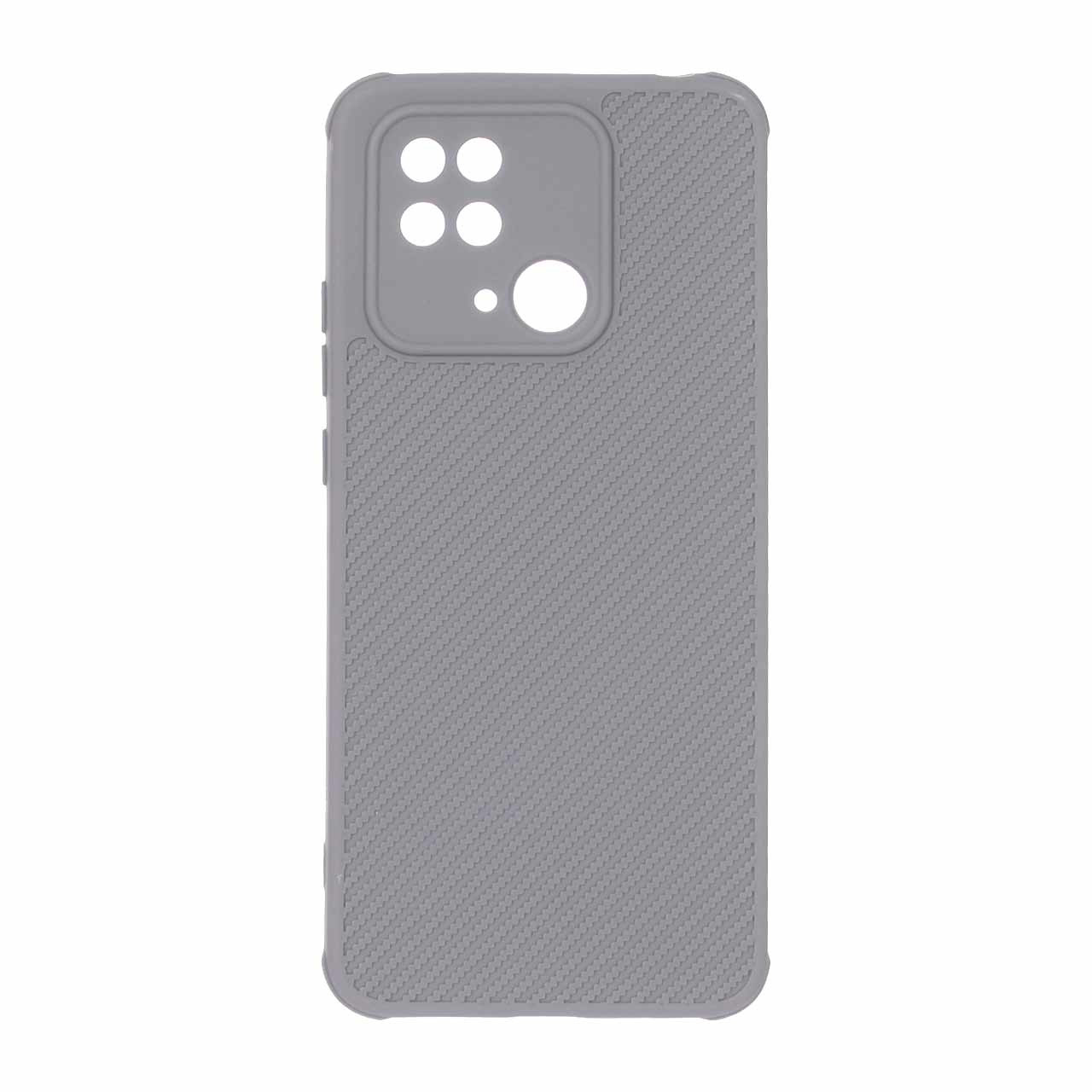 قاب هاشور برجسته مورب Xiaomi Redmi 10C / Redmi 10 Power / Poco C40 - طوسی