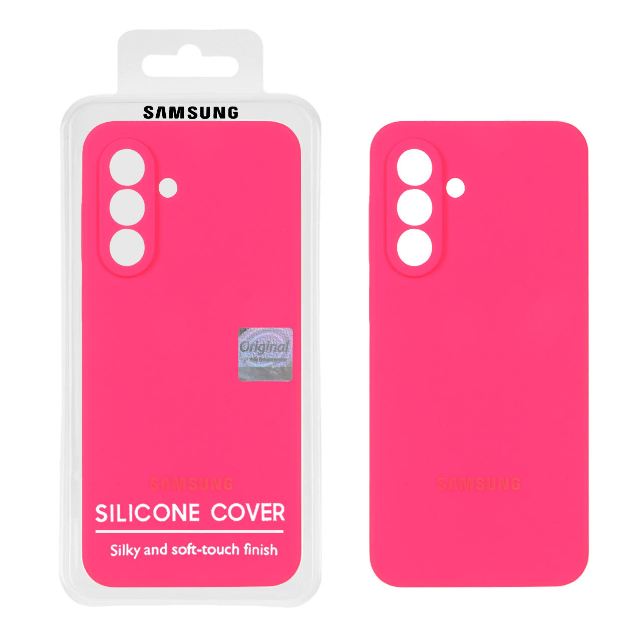 قاب سیلیکونی پاک کنی اورجینال Master Quality مدل Samsung Galaxy A56 / A36 - صورتی فانتزی (پک دار)