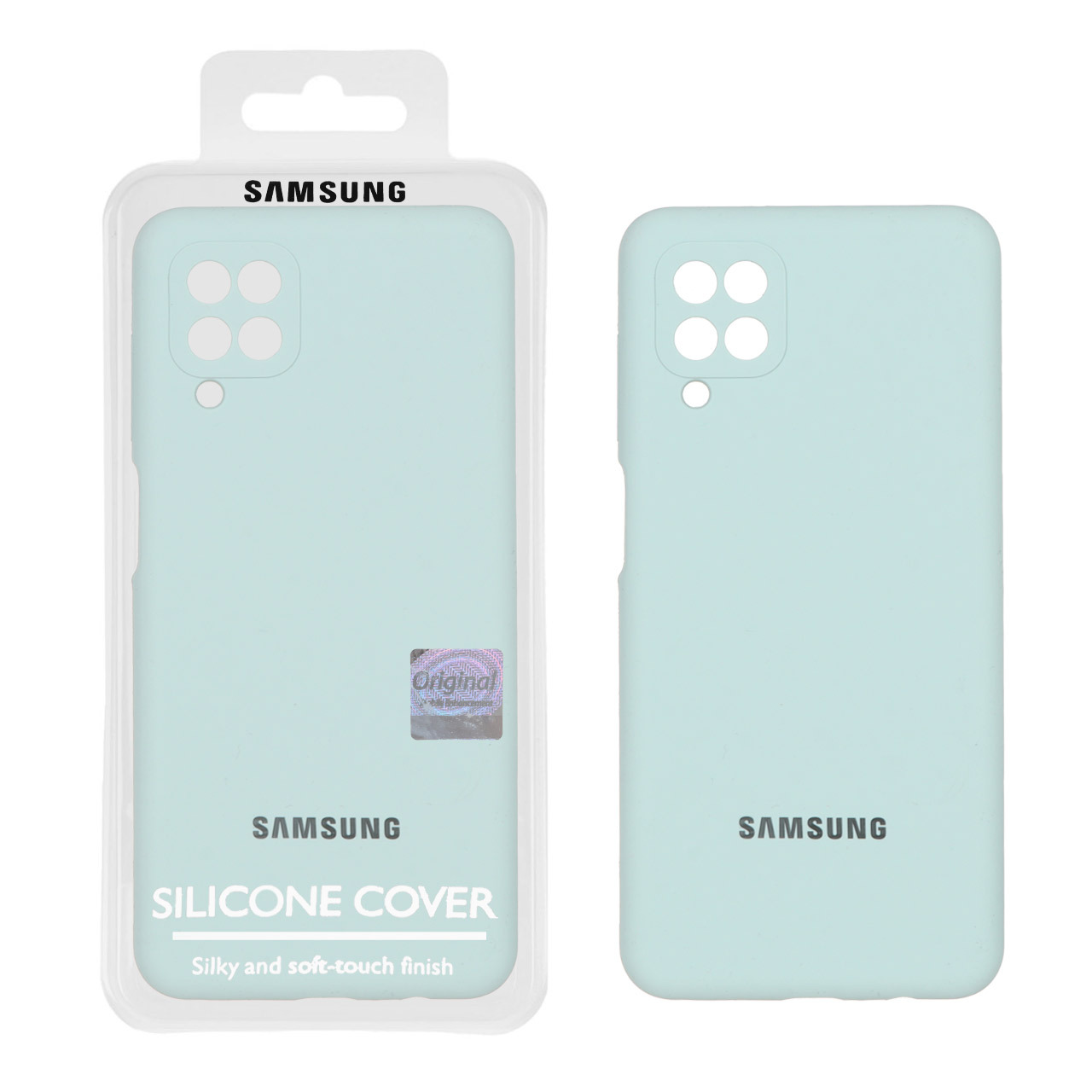 قاب سیلیکونی پاک کنی اورجینال Master Quality مدل Samsung Galaxy A12 / M12 / F12 - آبی کبریتی (پک دار)