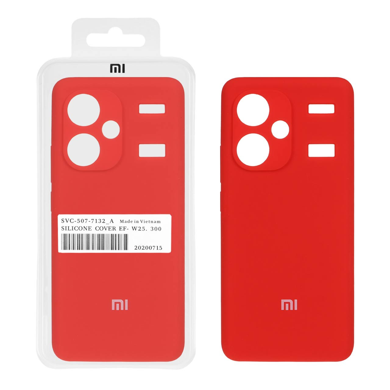قاب سیلیکونی پاک کنی اورجینال درجه یک Xiaomi Redmi Note 13 Pro Plus - قرمز (پک اصلی)