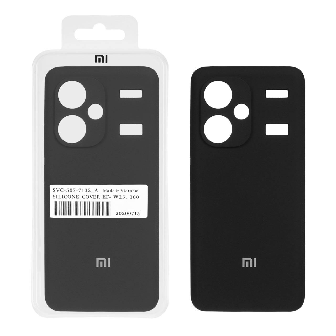 قاب سیلیکونی پاک کنی اورجینال درجه یک Xiaomi Redmi Note 13 Pro Plus - مشکی (پک اصلی)