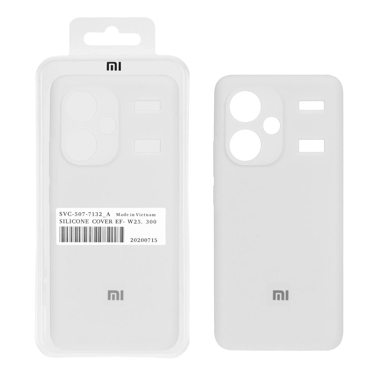 قاب سیلیکونی پاک کنی اورجینال درجه یک Xiaomi Redmi Note 13 Pro Plus - سفید (پک اصلی)