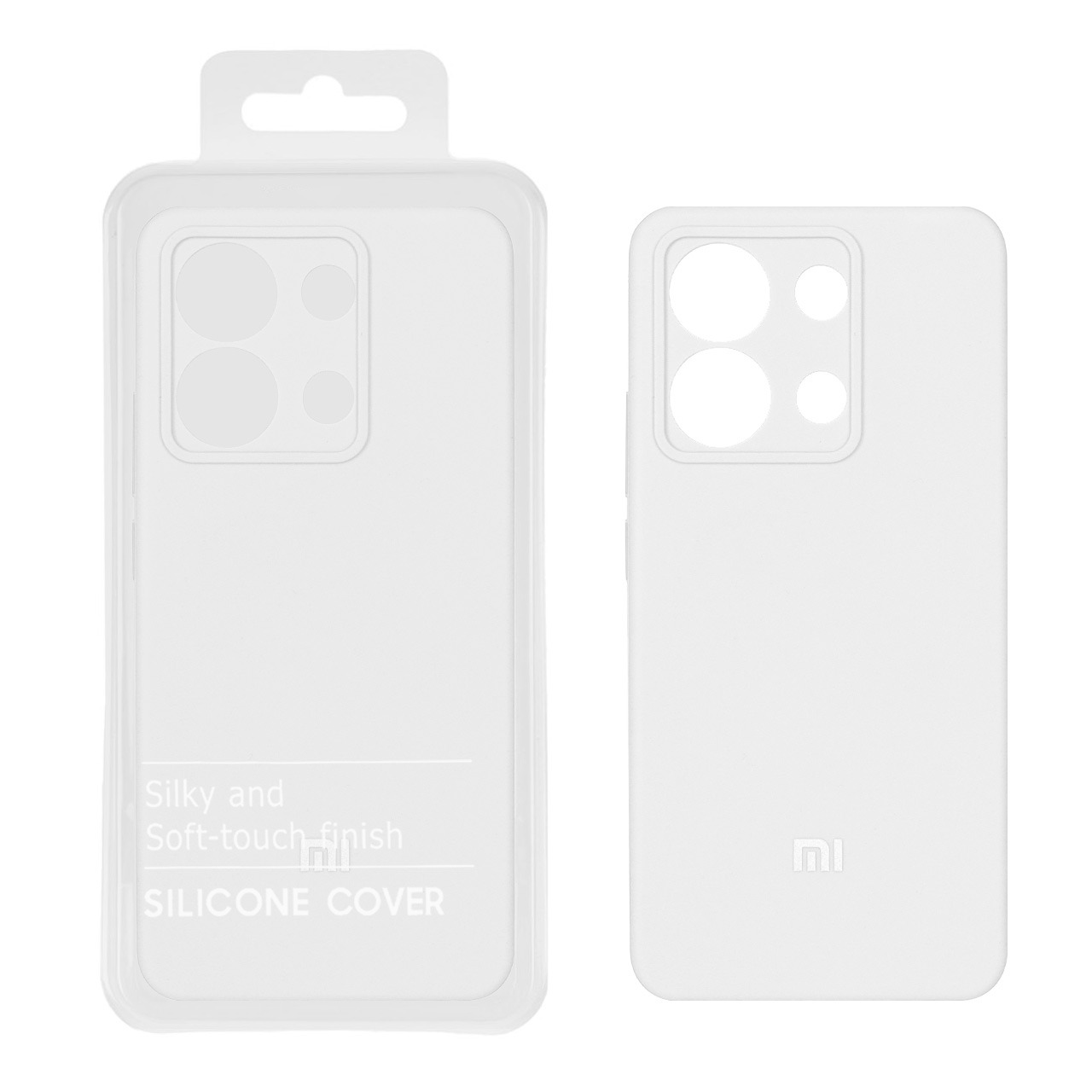 قاب سیلیکونی پاک کنی اورجینال درجه یک Xiaomi Redmi Note 13 4G - سفید (پک دار)