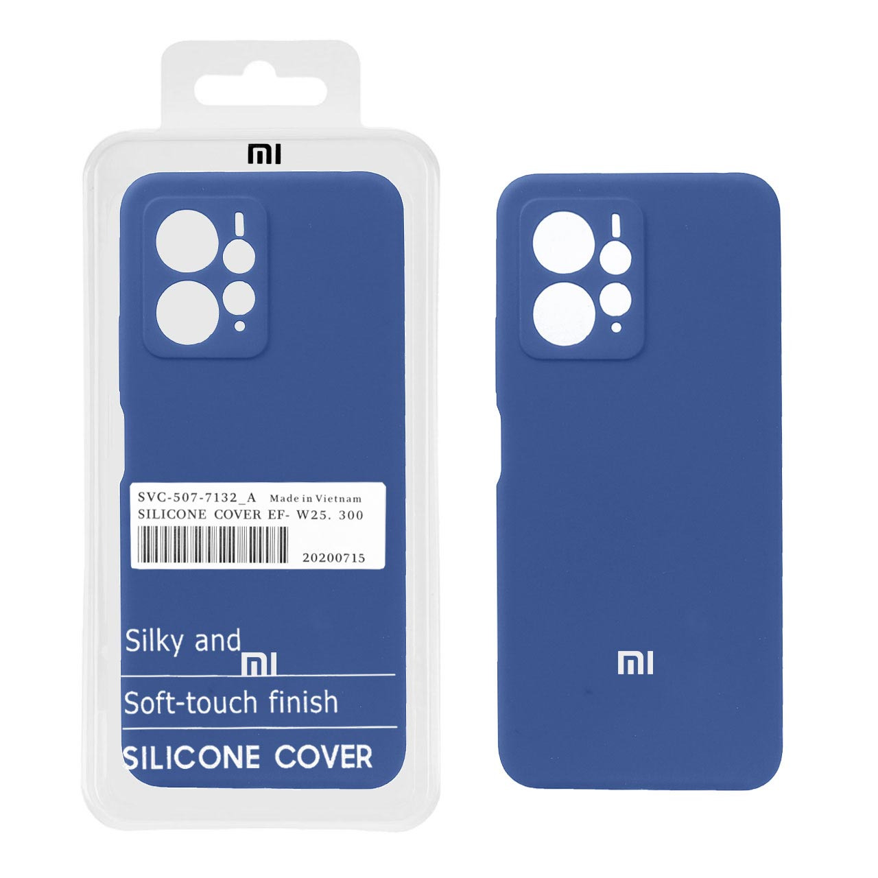 قاب سیلیکونی پاک کنی اورجینال درجه یک Xiaomi Redmi Note 12 4G - سرمه ای (پک دار)