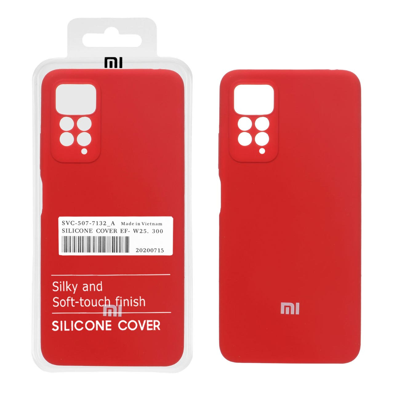 قاب سیلیکونی پاک کنی اورجینال درجه یک Xiaomi Redmi Note 12 Pro 4G / Redmi Note 11 Pro 4G / Redmi Note 11 Pro 5G / Redmi Note 11E Pro - قرمز (پک دار)