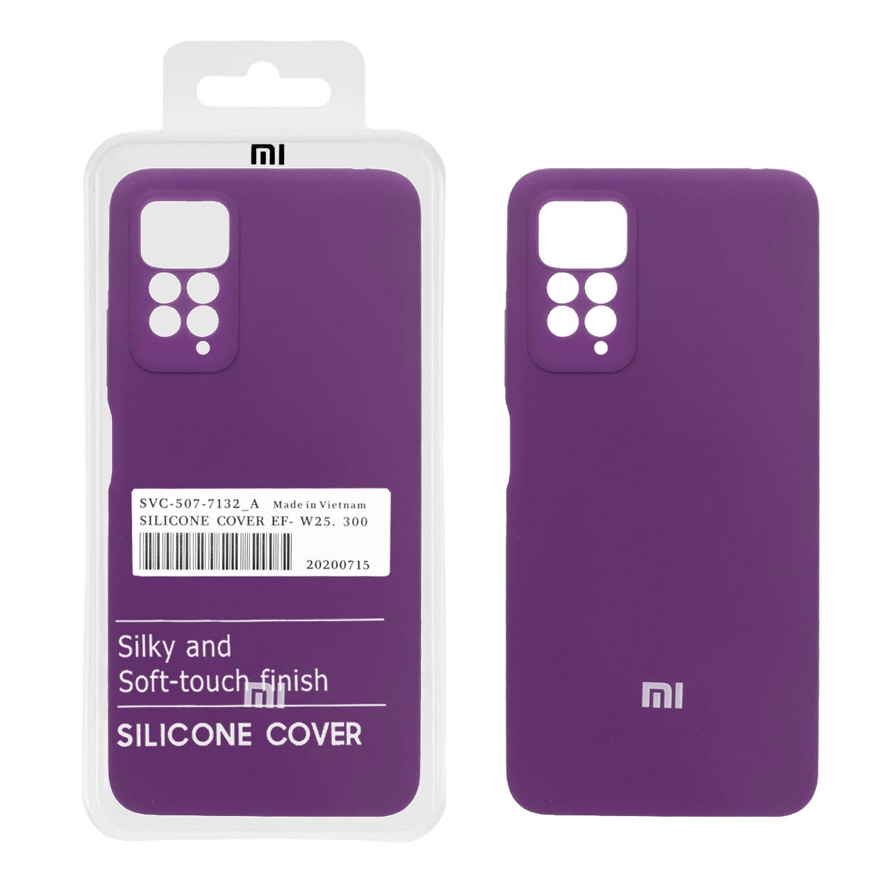 قاب سیلیکونی پاک کنی اورجینال درجه یک Xiaomi Redmi Note 12 Pro 4G / Redmi Note 11 Pro 4G / Redmi Note 11 Pro 5G / Redmi Note 11E Pro - ارغوانی (پک دار)