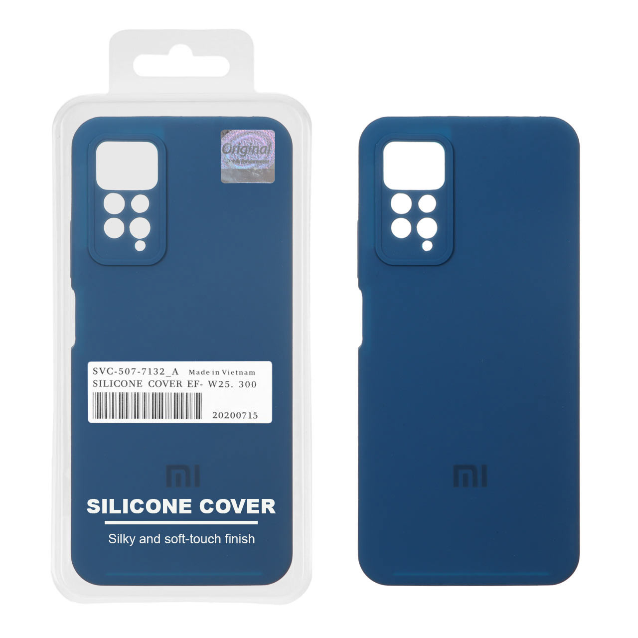 قاب سیلیکونی پاک کنی اورجینال Master Quality مدل Xiaomi Redmi Note 12 Pro 4G / Redmi Note 11 Pro - آبی کاربنی (پک دار)