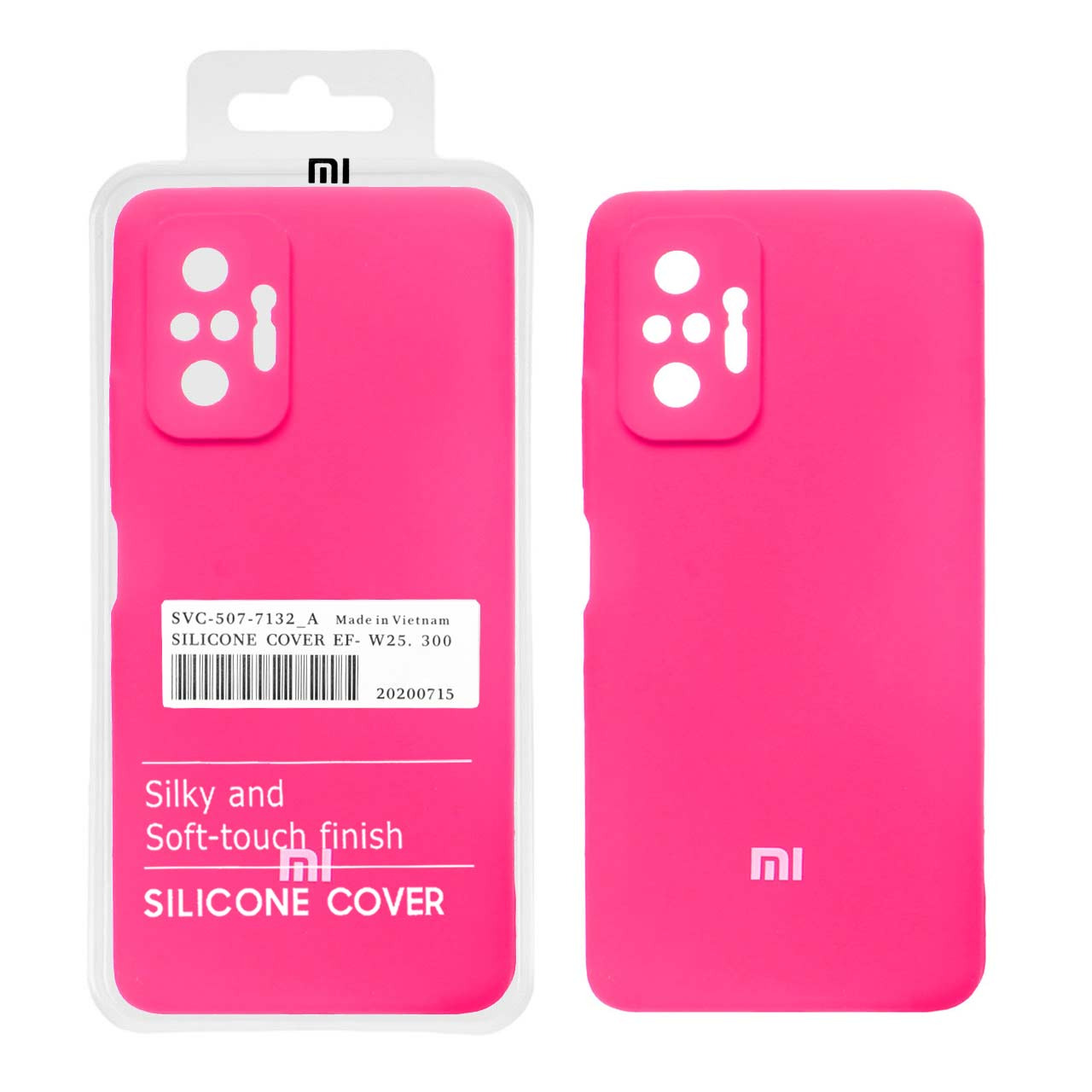 قاب سیلیکونی پاک کنی اورجینال درجه یک Xiaomi Redmi Note 10 Pro-4G / Redmi Note 10 Pro Max - صورتی فانتزی (پک دار)