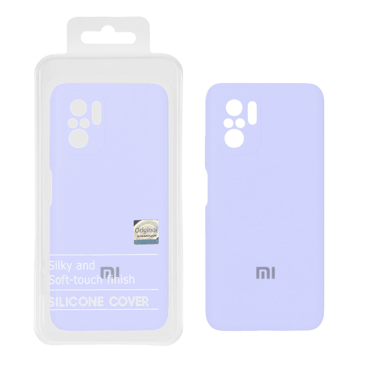 قاب سیلیکونی پاک کنی اورجینال Master Quality مدل Xiaomi Redmi Note 10 4G / Redmi Note 10S / Poco M5S - یاسی (پک دار)