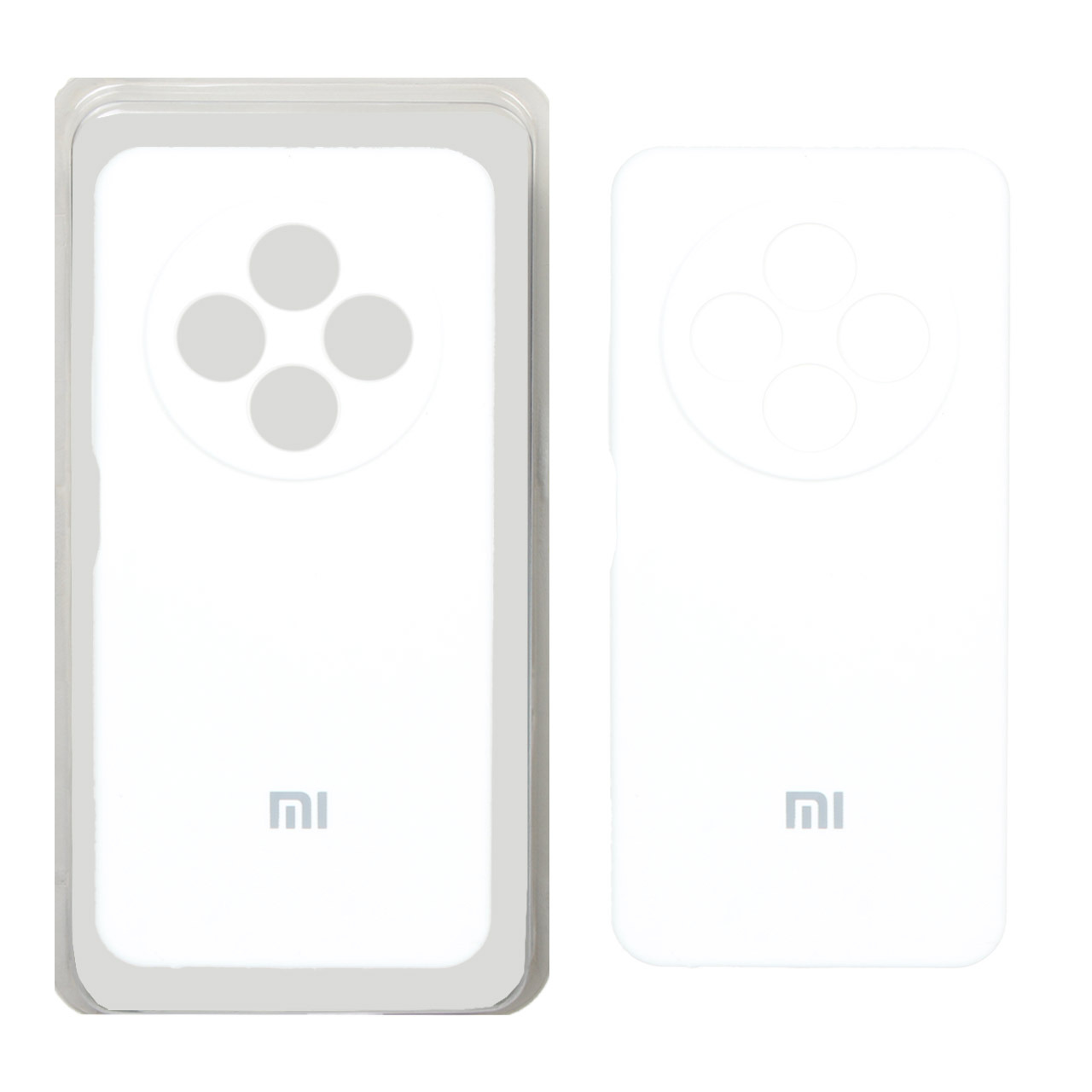قاب سیلیکونی پاک کنی محافظ لنزدار اورجینال Xiaomi Redmi 14C / Redmi A4 / Poco C75 - سفید (پک اصلی)