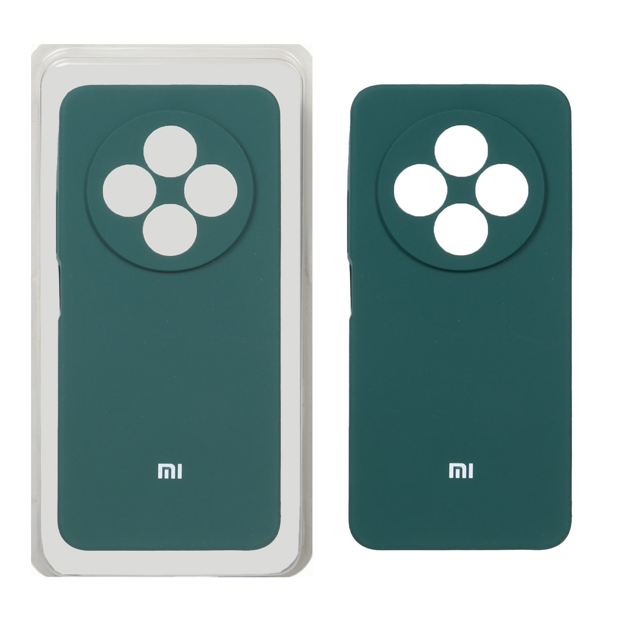 قاب سیلیکونی پاک کنی محافظ لنزدار اورجینال Xiaomi Redmi 14C / Redmi A4 / Poco C75 - سبز (پک اصلی)