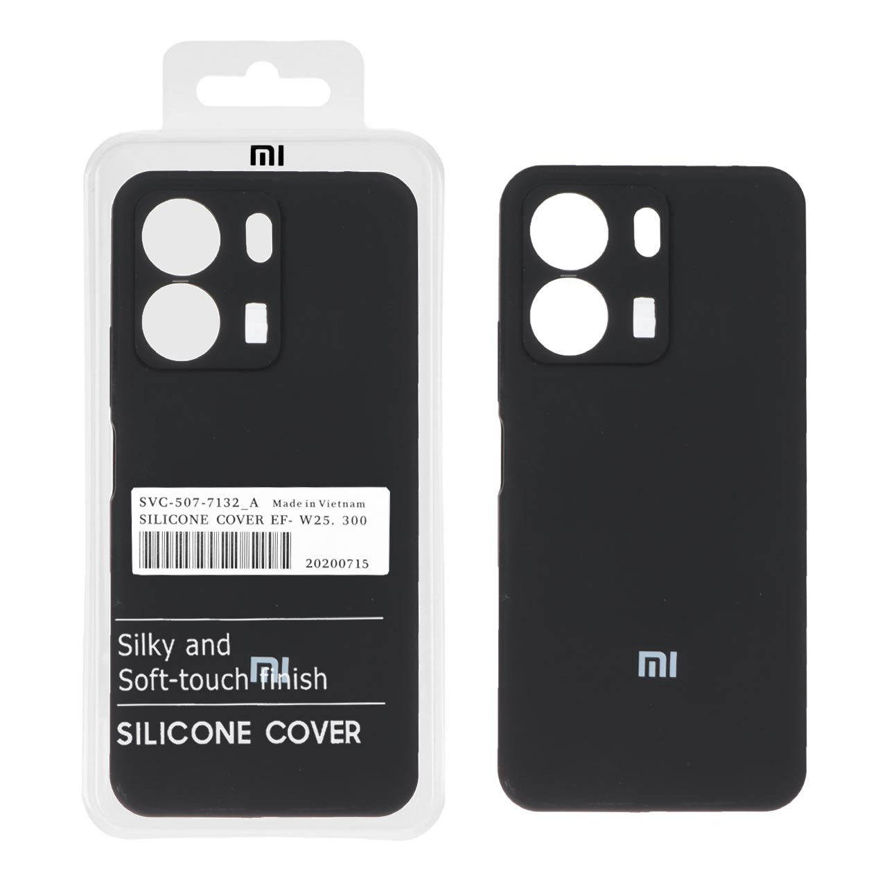 قاب سیلیکونی پاک کنی اورجینال درجه یک Xiaomi Redmi 13C / Poco C65 - مشکی (پک دار)