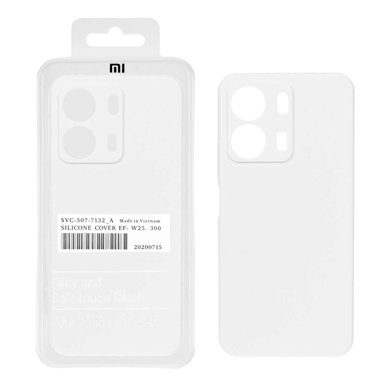 قاب سیلیکونی پاک کنی اورجینال درجه یک Xiaomi Redmi 13C / Poco C65 - سفید (پک اصلی)