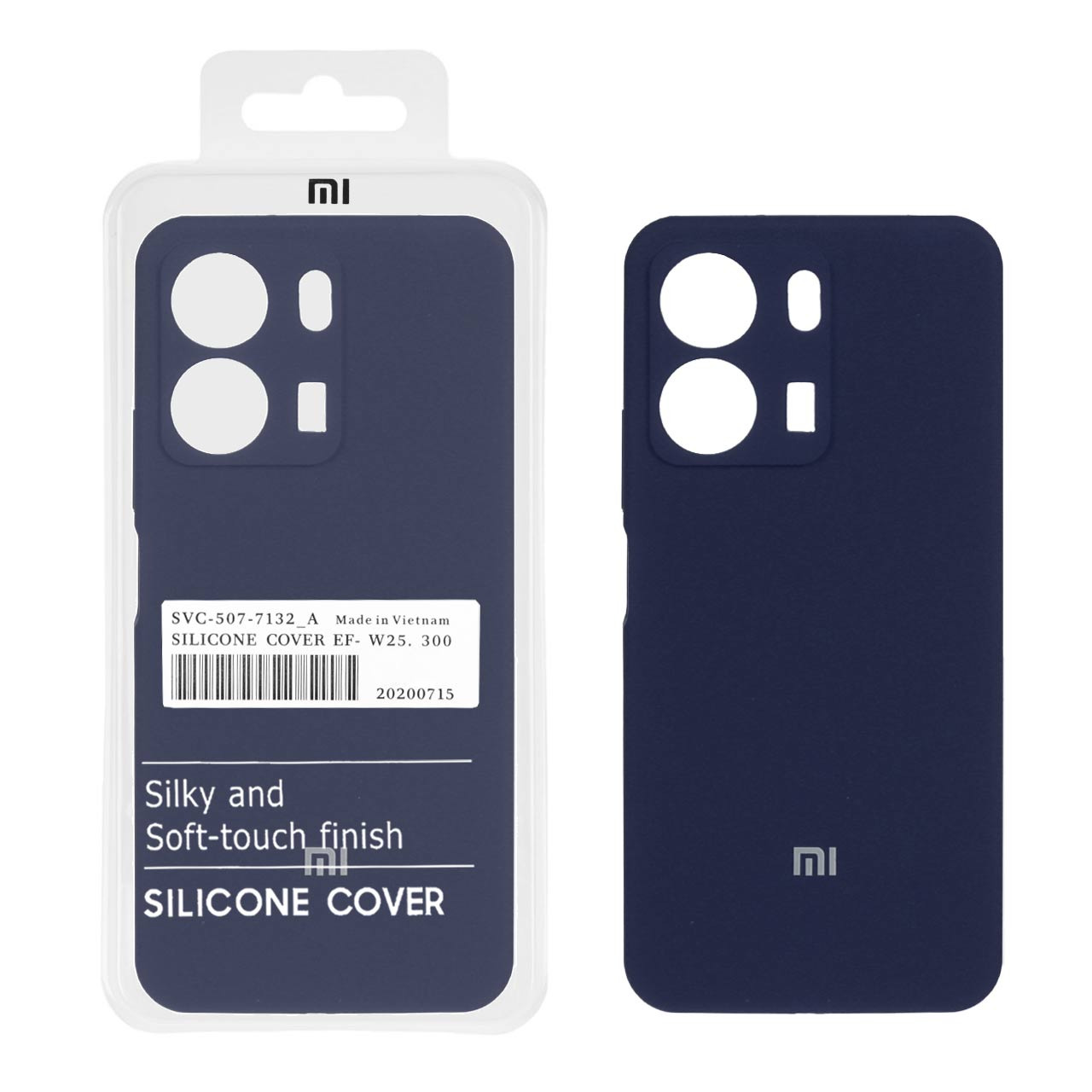 قاب سیلیکونی پاک کنی اورجینال درجه یک Xiaomi Redmi 13C / Poco C65 - سرمه ای (پک اصلی)
