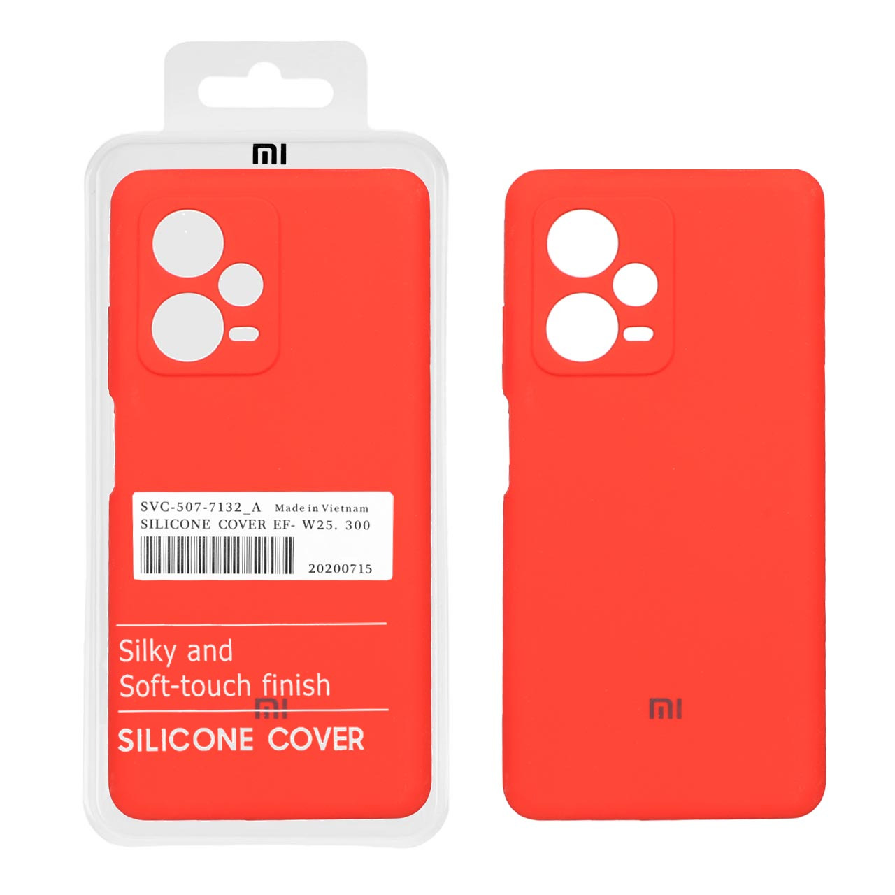 قاب سیلیکونی پاک کنی اورجینال درجه یک Xiaomi Redmi Note 12 Pro Plus - قرمز (پک دار)