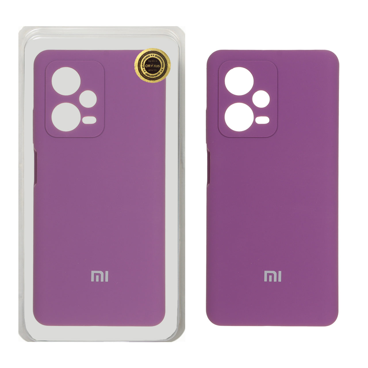 قاب سیلیکونی پاک کنی اورجینال ++A مدل Xiaomi Redmi Note 12 Pro Plus - ارغوانی (پک دار) - ORX