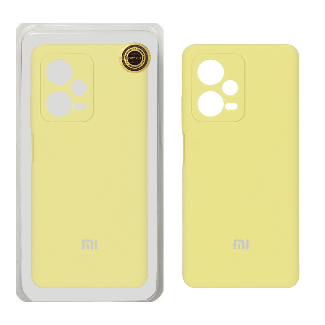 قاب سیلیکونی پاک کنی اورجینال ++A مدل Xiaomi Redmi Note 12 Pro Plus - زرد (پک دار)