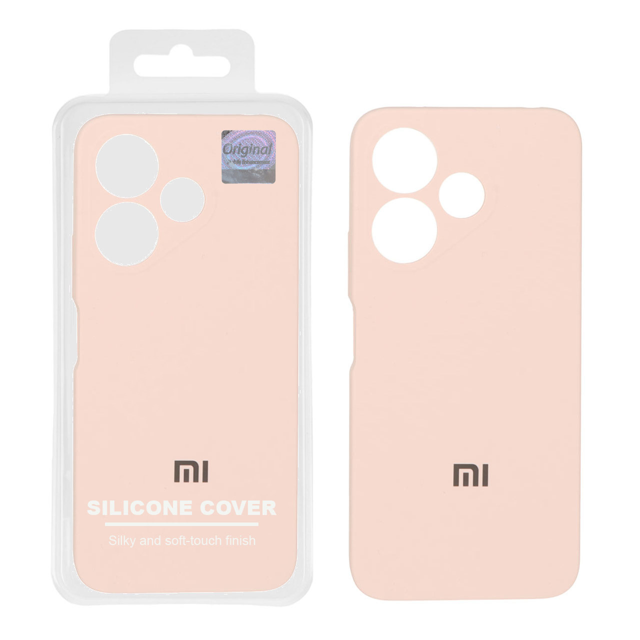 قاب سیلیکونی پاک کنی اورجینال Master Quality مدل Xiaomi Redmi 13X / Redmi 13 4G / Poco M6 4G - کرم نارنجی (پک دار)