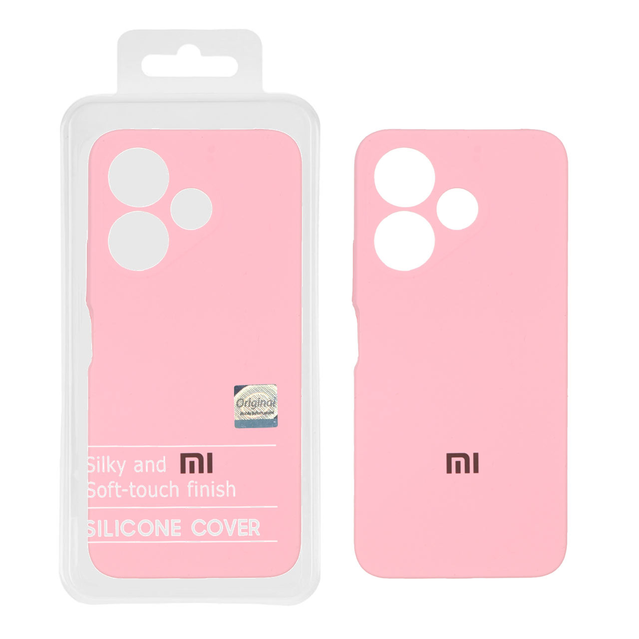 قاب سیلیکونی پاک کنی اورجینال Master Quality مدل Xiaomi Redmi 13X / Redmi 13 4G / Poco M6 4G - گلبهی (پک دار)