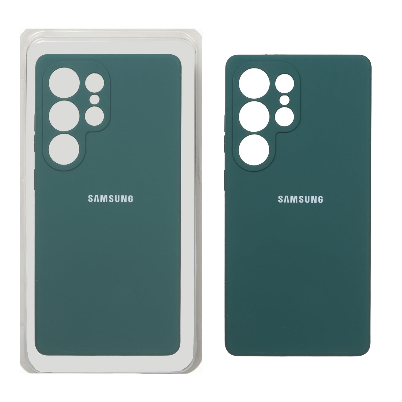 قاب سیلیکونی پاک کنی محافظ لنزدار اورجینال Samsung Galaxy S25 Ultra - سبز (پک اصلی)