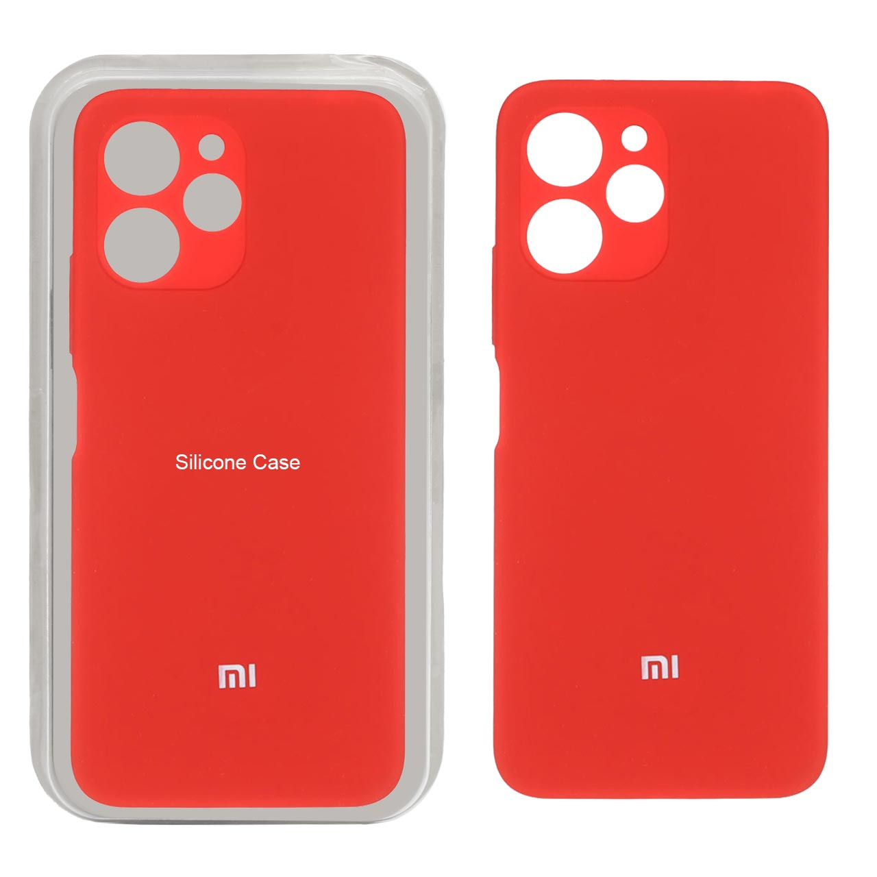 قاب سیلیکونی پاک کنی محافظ لنزدار اورجینال Xiaomi Redmi 12 / Poco M6 Pro 5G - قرمز (پک اصلی)
