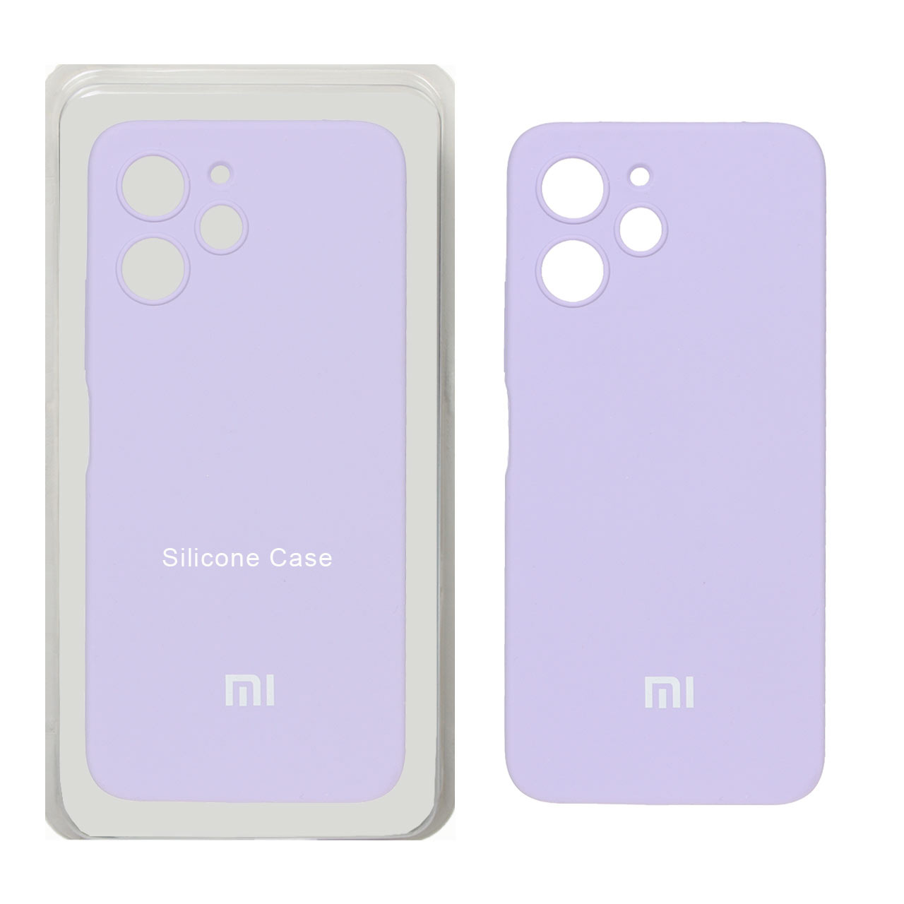 قاب سیلیکونی پاک کنی محافظ لنزدار اورجینال Xiaomi Redmi 12 / Poco M6 Pro 5G - یاسی (پک اصلی)