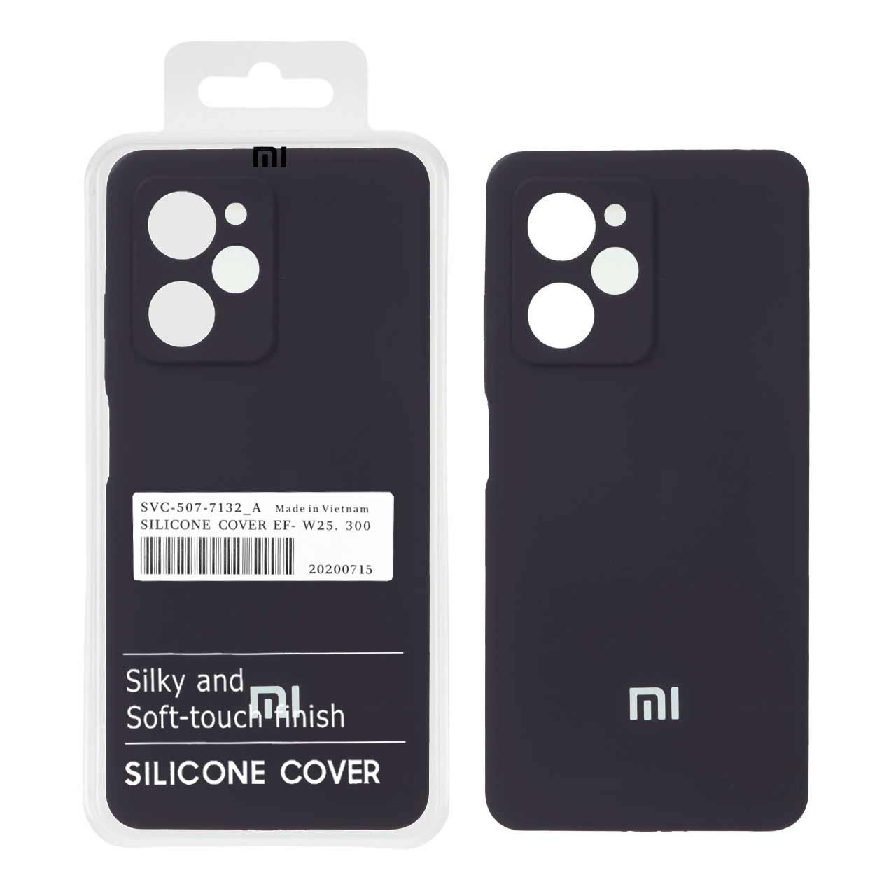 قاب سیلیکونی پاک کنی اورجینال درجه یک Xiaomi Poco X5 Pro 5G - سرمه ای (پک دار)