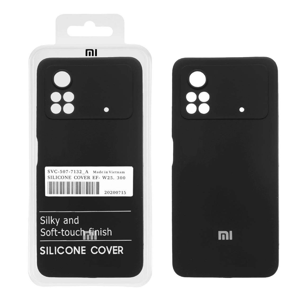 قاب سیلیکونی پاک کنی اورجینال درجه یک Xiaomi Poco X4 Pro - مشکی (پک دار)