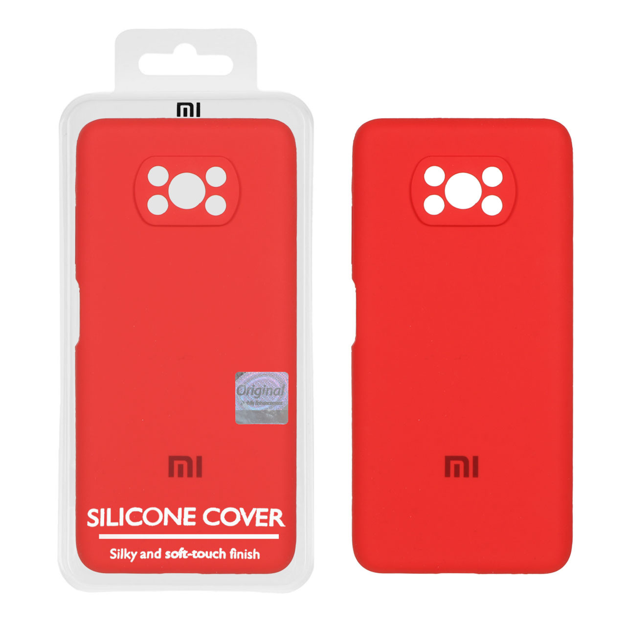 قاب سیلیکونی پاک کنی اورجینال Master Quality مدل Xiaomi Poco X3 / Poco X3 Pro / Poco X3 NFC - قرمز (پک دار)