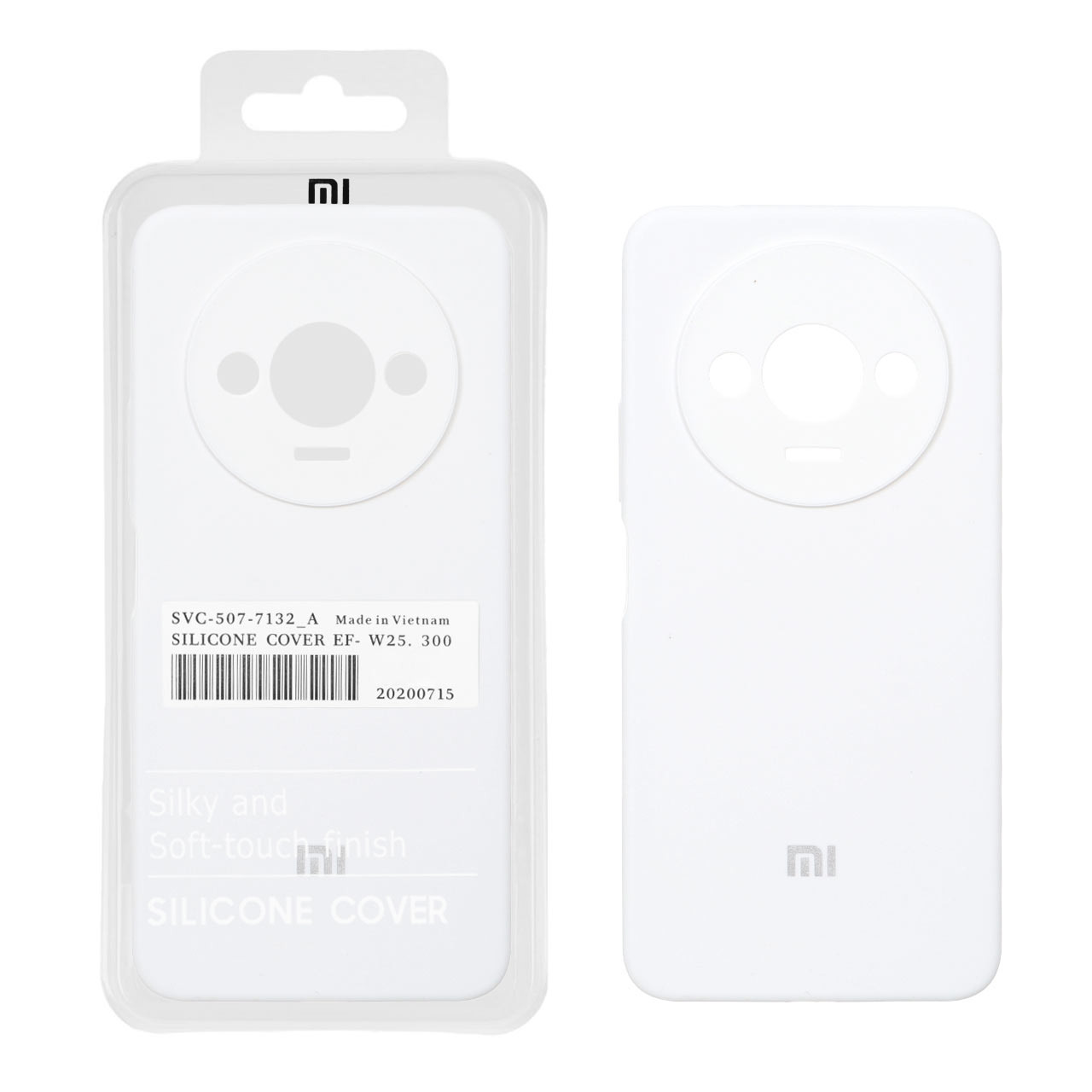 قاب سیلیکونی پاک کنی اورجینال درجه یک Xiaomi Redmi A3 / A3x / Poco C61 - سفید (پک دار) - NTC