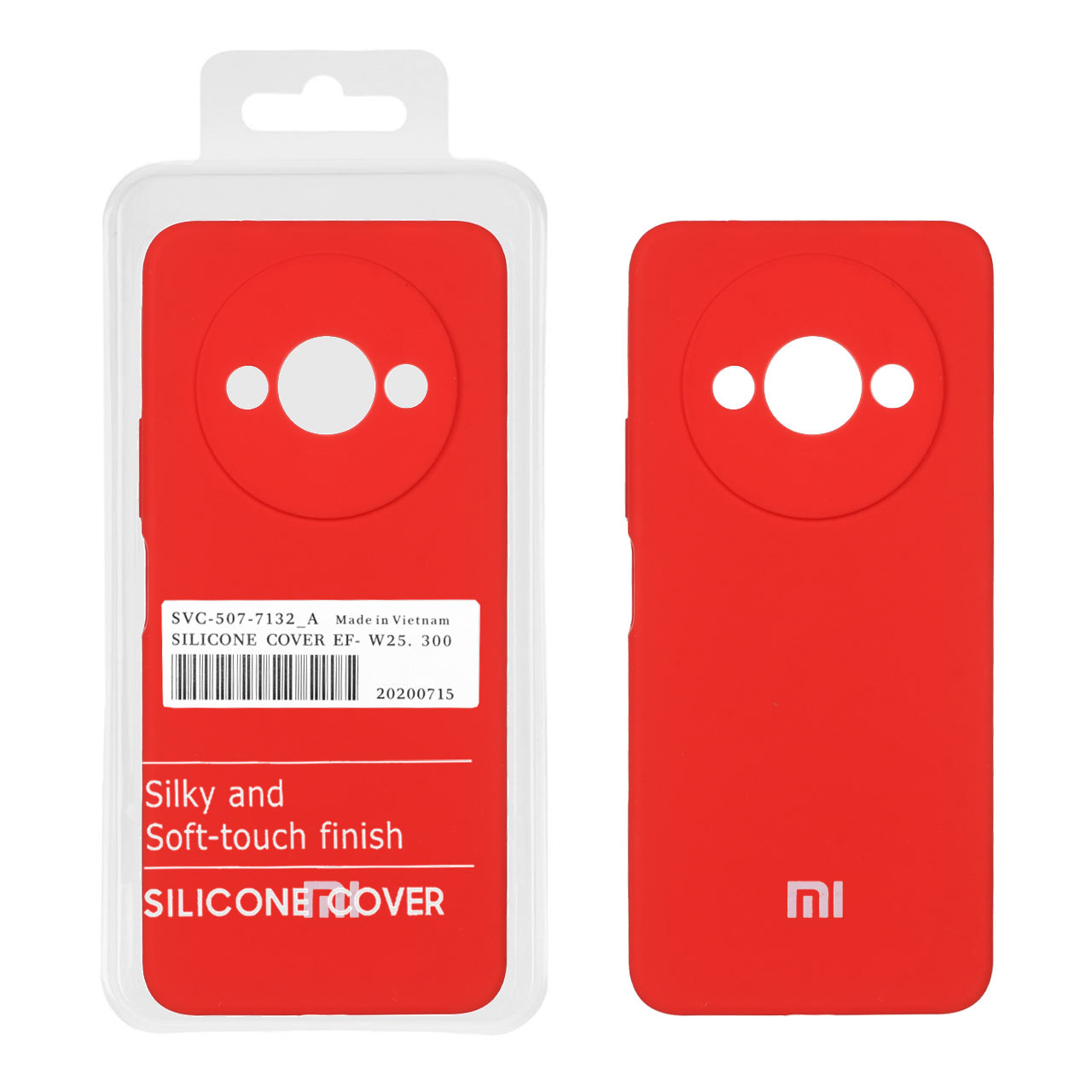 قاب سیلیکونی پاک کنی اورجینال درجه یک Xiaomi Redmi A3 / A3x / Poco C61 - قرمز (پک دار)