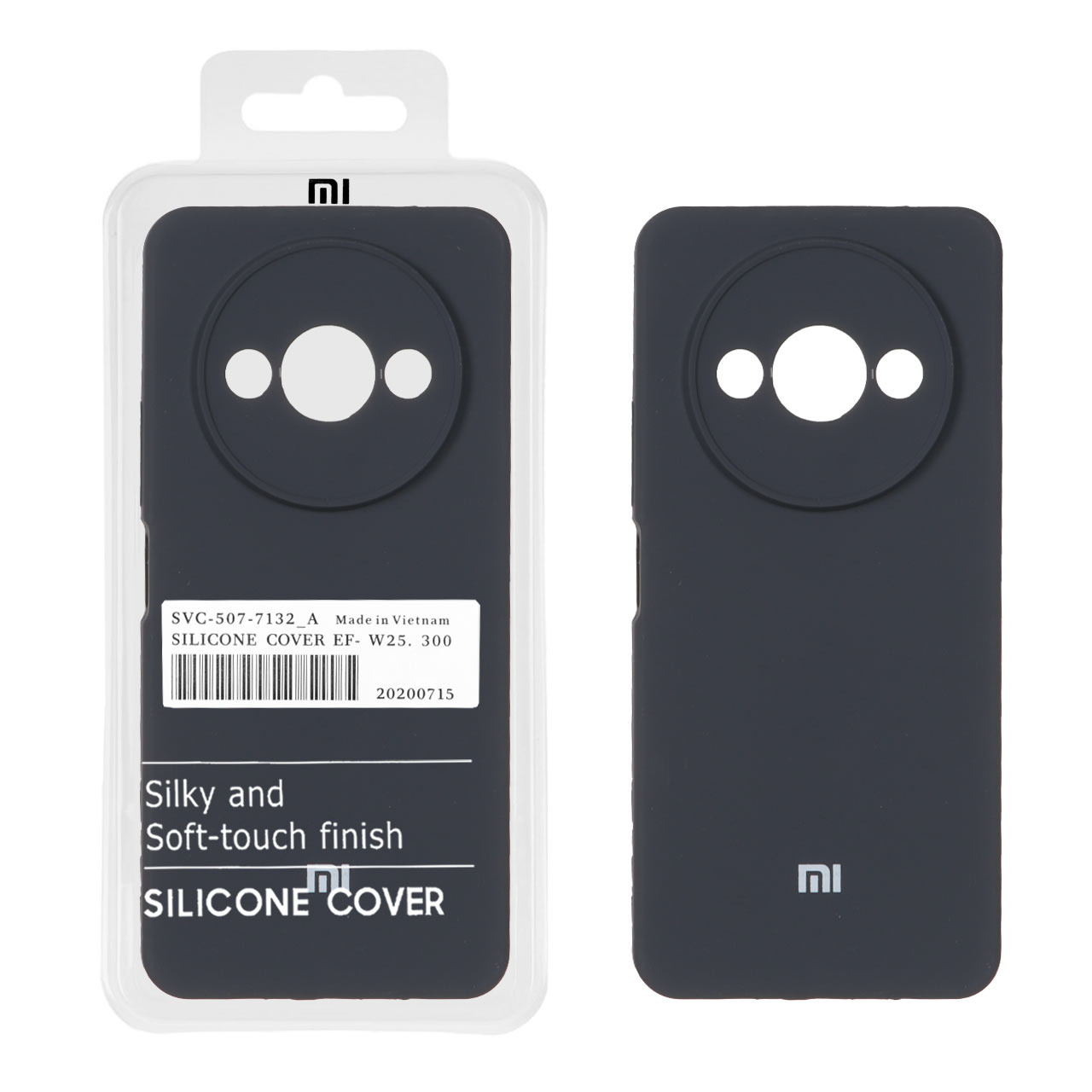 قاب سیلیکونی پاک کنی اورجینال درجه یک Xiaomi Redmi A3 / A3x / Poco C61 - خاکستری (پک دار)