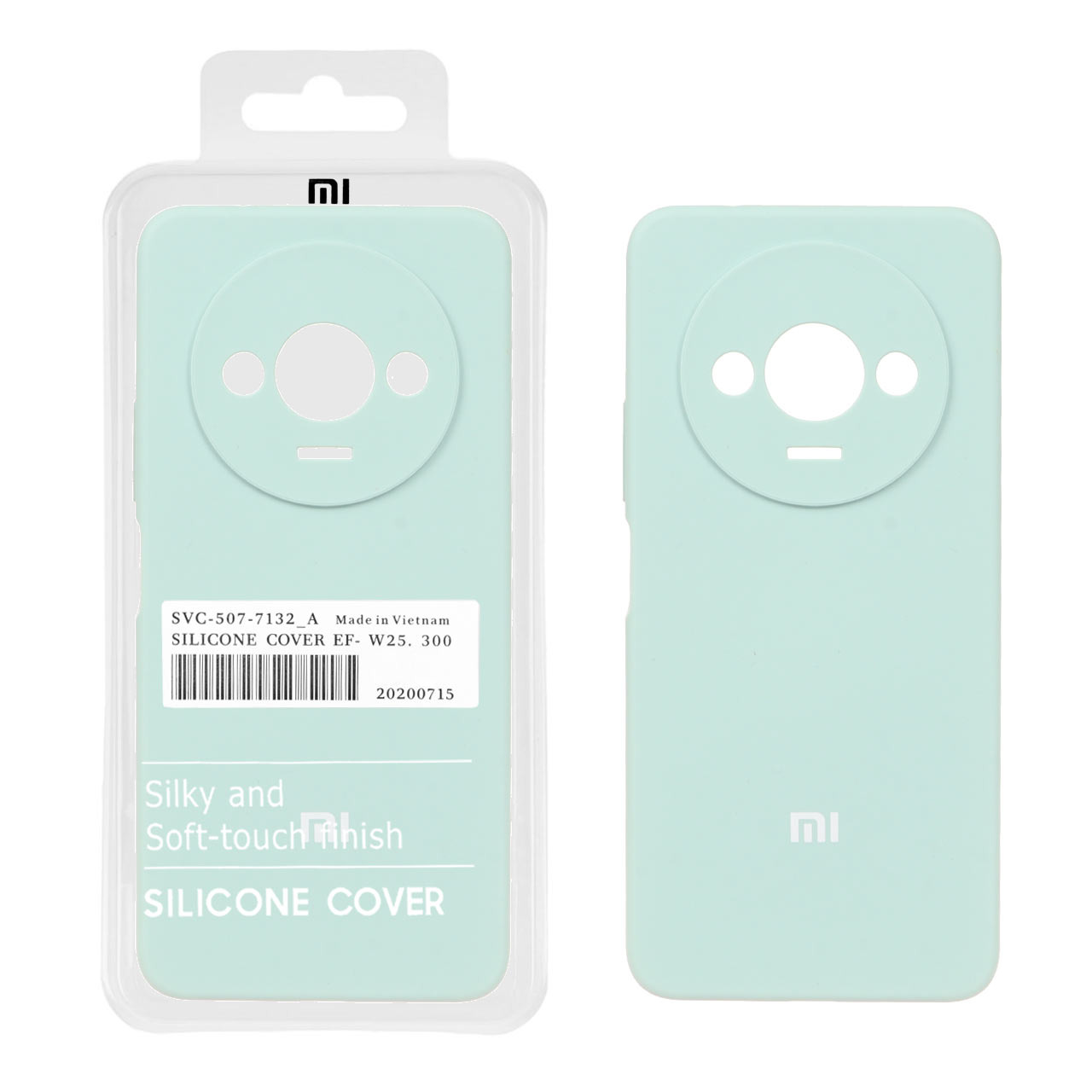 قاب سیلیکونی پاک کنی اورجینال درجه یک Xiaomi Redmi A3 / A3x / Poco C61 - سبز روشن (پک دار)