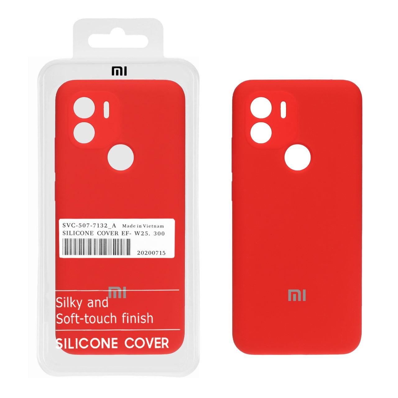 قاب سیلیکونی پاک کنی اورجینال درجه یک Xiaomi Redmi A1 Plus / Redmi A2 Plus - قرمز (پک دار)