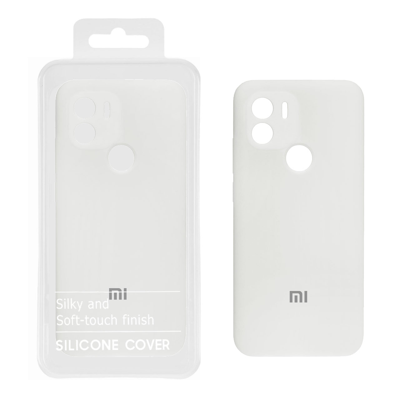 قاب سیلیکونی پاک کنی اورجینال درجه یک Xiaomi Redmi A1 Plus / Redmi A2 Plus - سفید (پک دار)