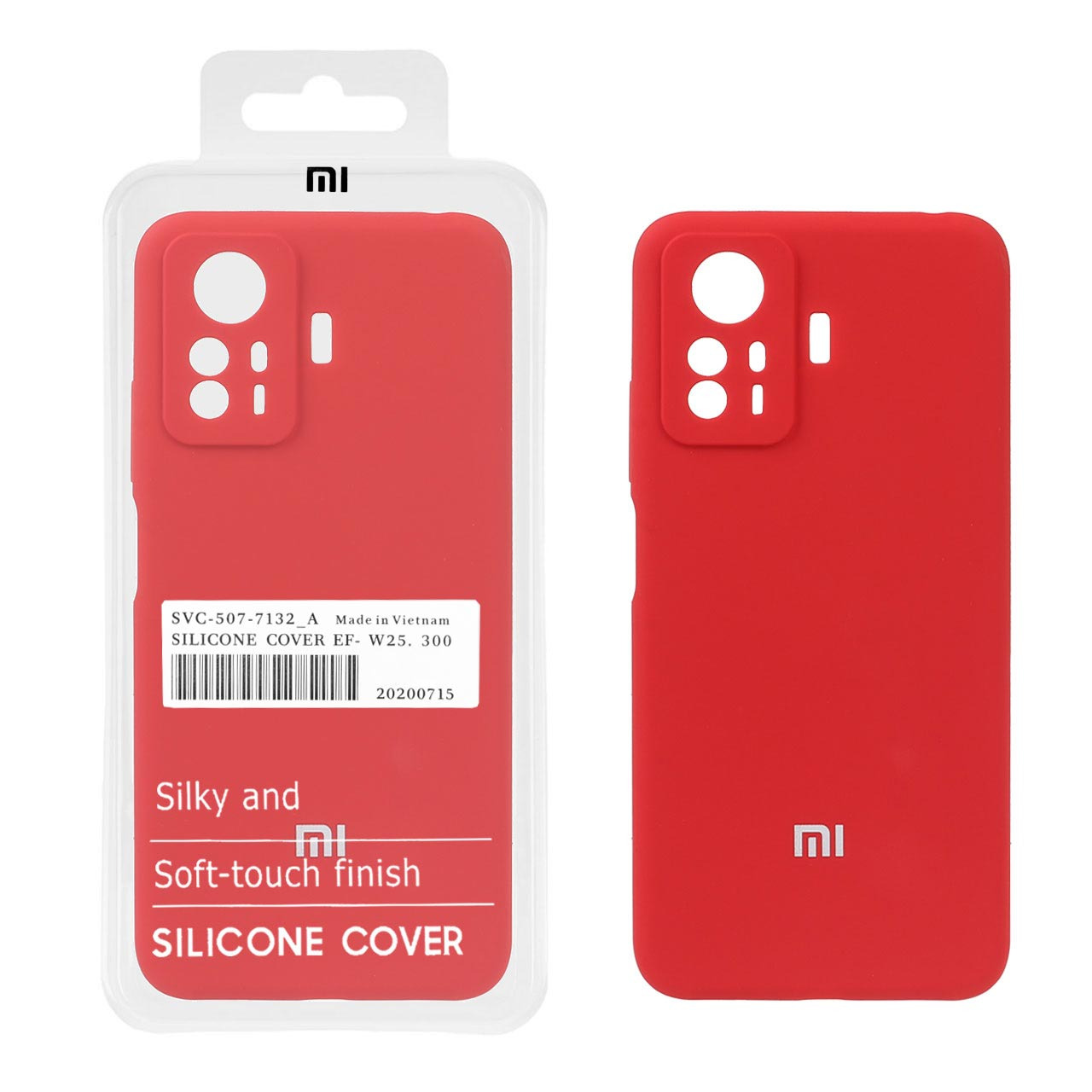 قاب سیلیکونی پاک کنی اورجینال درجه یک Xiaomi Redmi Note 12S - قرمز (پک دار)