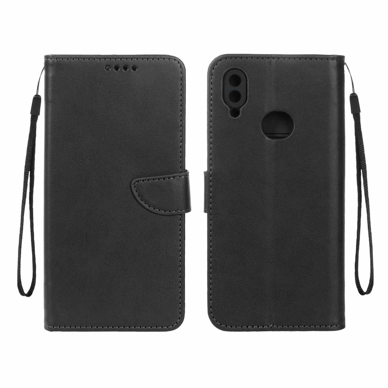 کیف چرمی موبایل مگنتی محافظ لنزدار Samsung Galaxy A10s - مشکی