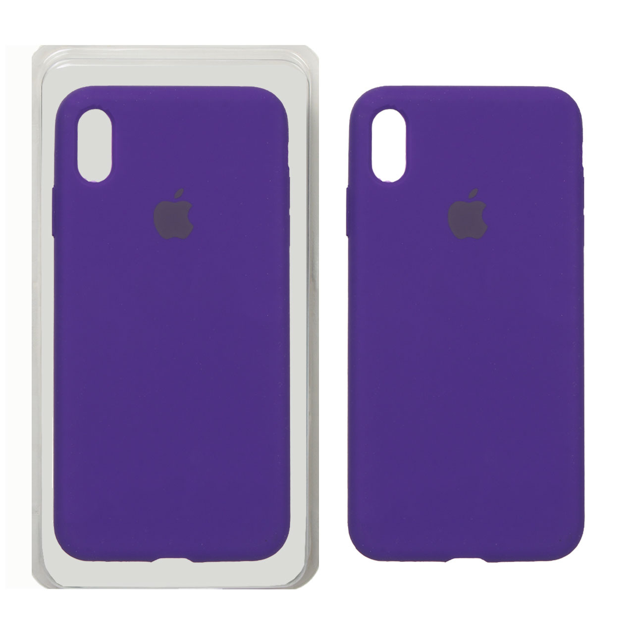 قاب سیلیکونی پاک کنی اورجینال Apple iPhone X Max / iPhone XS Max - بنفش (پک دار)
