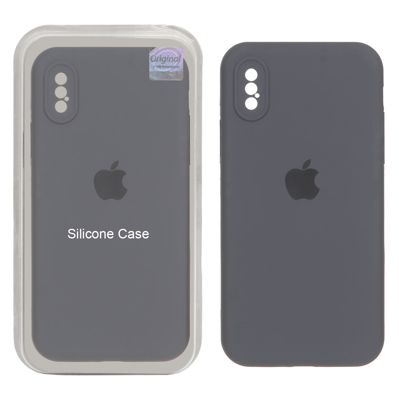 قاب سیلیکونی پاک کنی اورجینال Master Quality مدل Apple iPhone X / iPhone XS - خاکستری (پک دار)