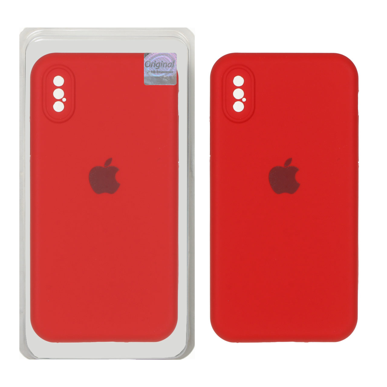 قاب سیلیکونی پاک کنی اورجینال Master Quality مدل Apple iPhone X / iPhone XS - قرمز (پک دار)