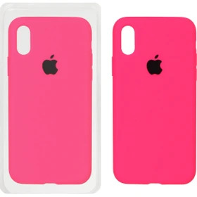 قاب سیلیکونی پاک کنی اورجینال Master Quality مدل Apple iPhone X / iPhone XS - صورتی فانتزی (پک دار)