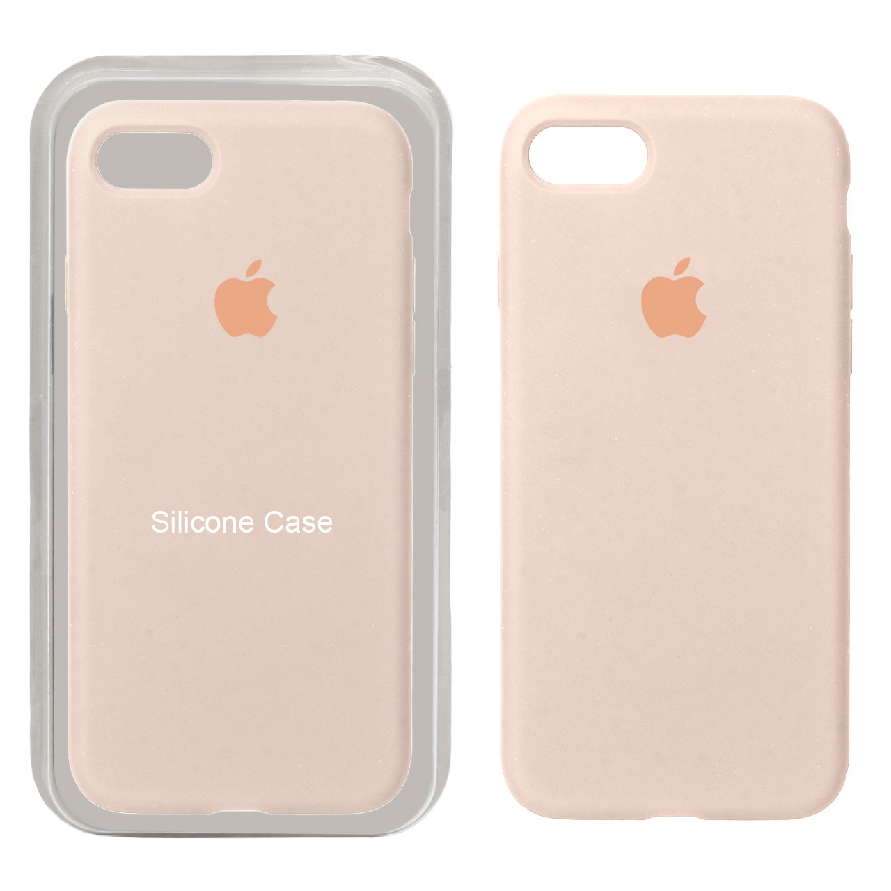 قاب سیلیکونی پاک کنی اورجینال Apple iPhone 7 / iPhone 8 / iPhone SE (2020) - کرم نارنجی (پک دار)